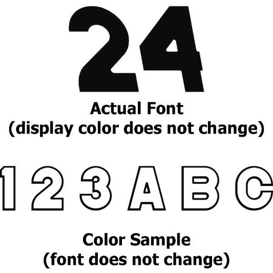 Individual Numbers and Letters with Outline