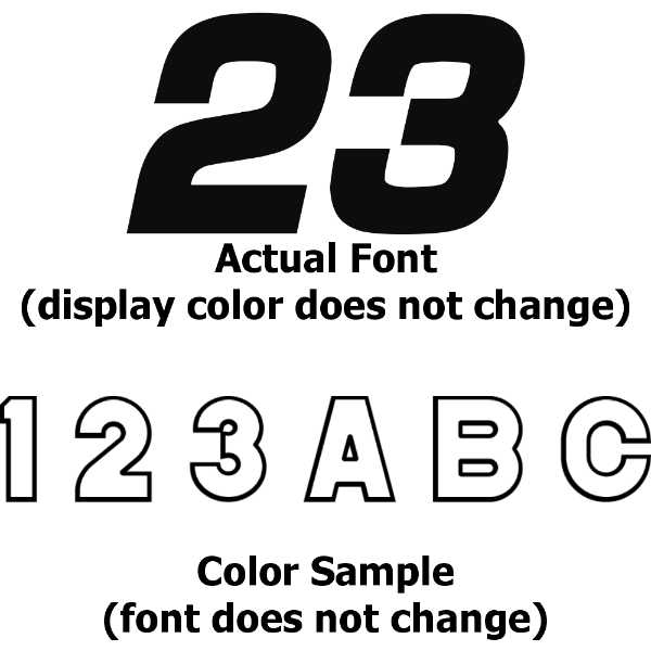 Individual Numbers and Letters with Outline