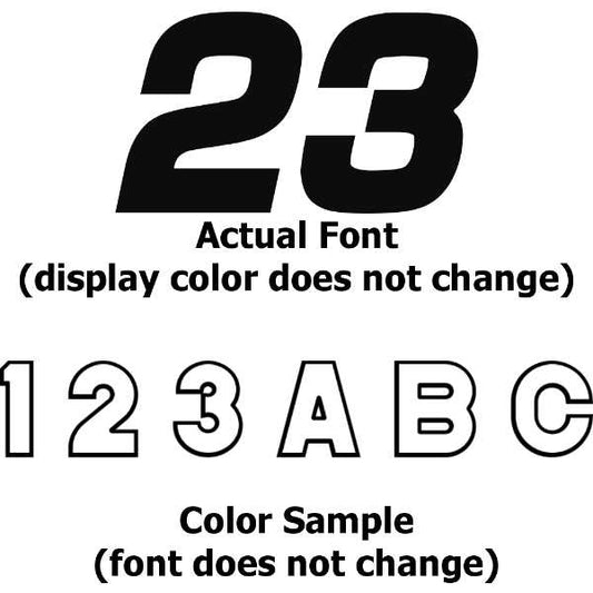 Individual Numbers and Letters with Outline