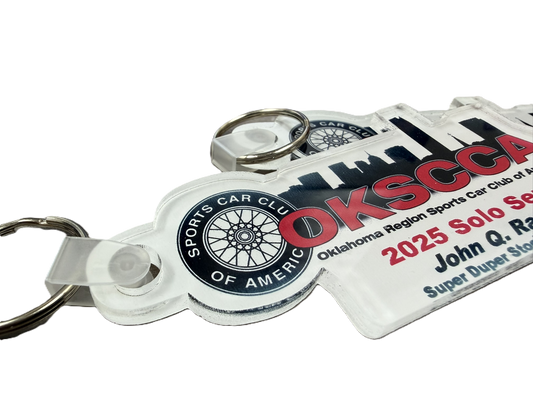 Custom Acrylic Keychain Bag Tag with Full Color Printing and Personalizaton