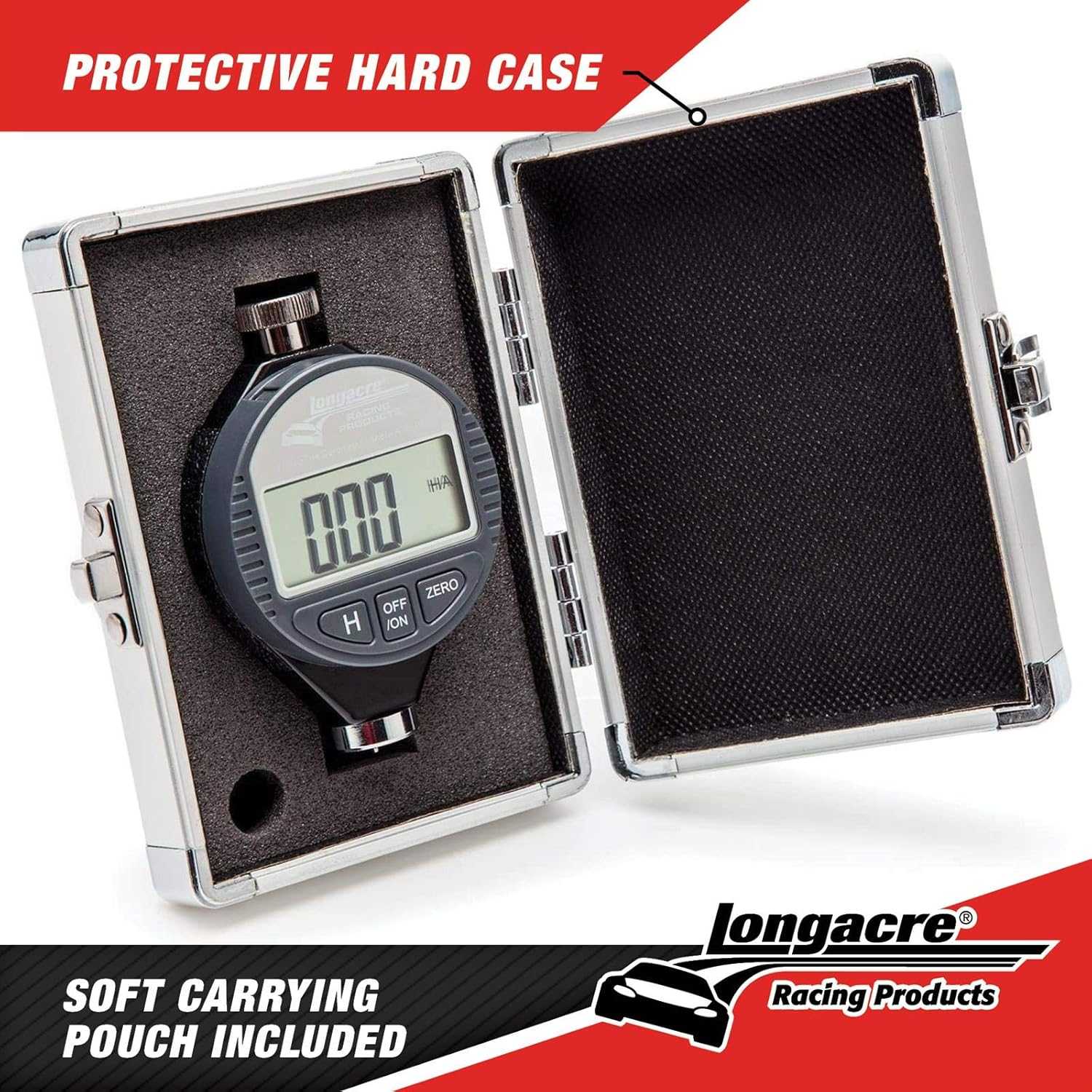 Longacre 52-50547 Digital Tire Durometer with Storage Case