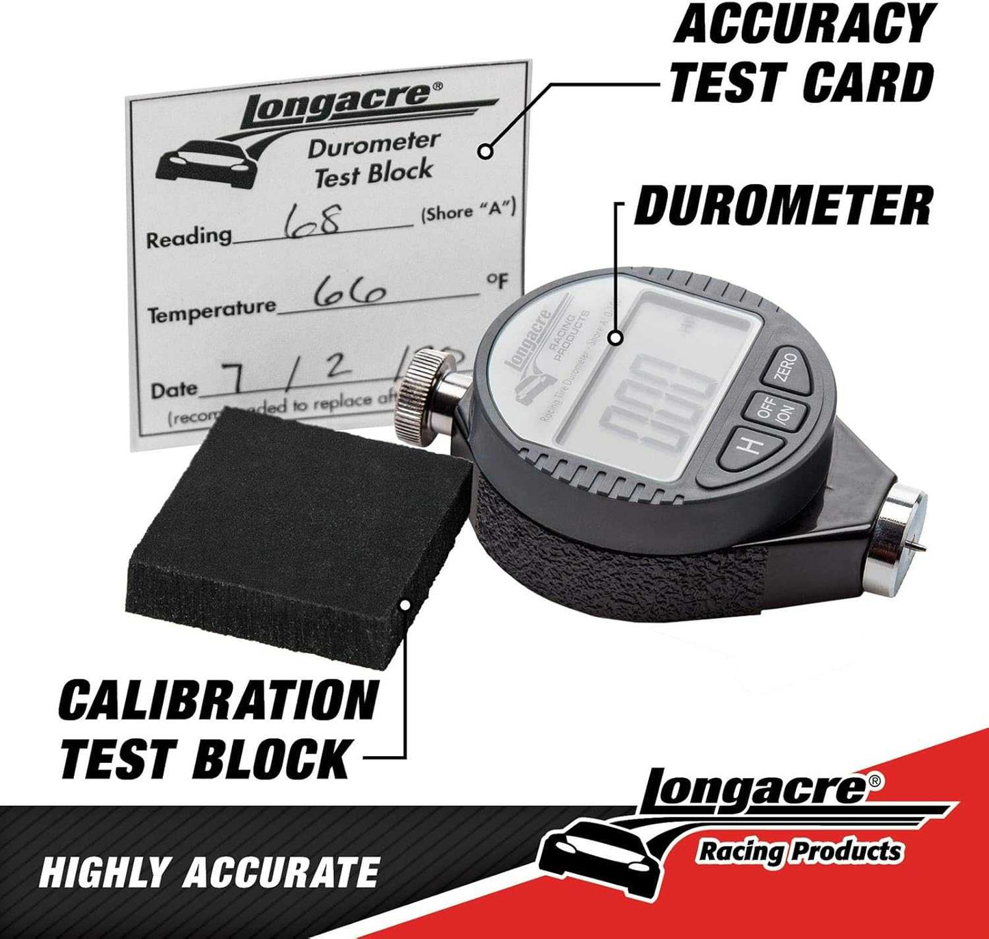 Longacre 52-50547 Digital Tire Durometer with Storage Case