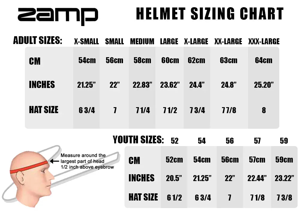 ZAMP RZ57 Full Face Helmet - White & Gloss Black