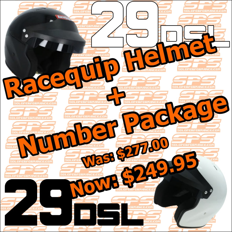 Novice Open Face Helmet + Numbers Bundle