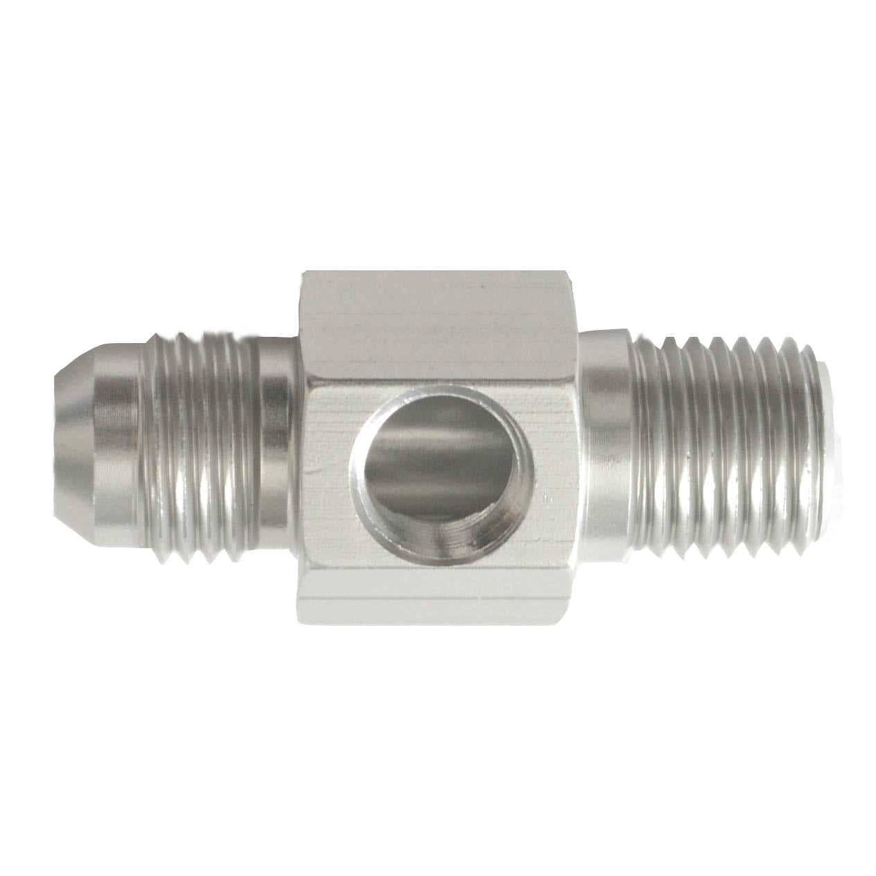 Silver/Clear #6AN Flare X 3/8" Npt Pressure Port W 1/8" Npt