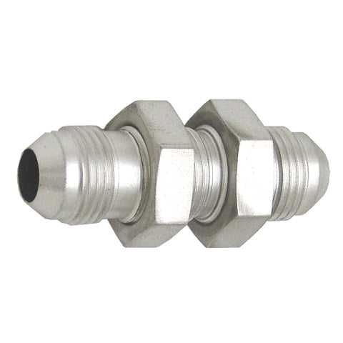 Straight Bulkhead Flare - 10 Silver/Clear ANod