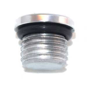 Straight Thread O-Ring Plug - 10 Silver/Clear Low Profile