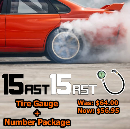 Tire Gauge + Numbers Bundle