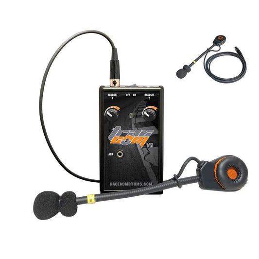 Trac-Com Student-Instructor Communication System with 2 Student Headsets for HPDE, PDX, Track Day