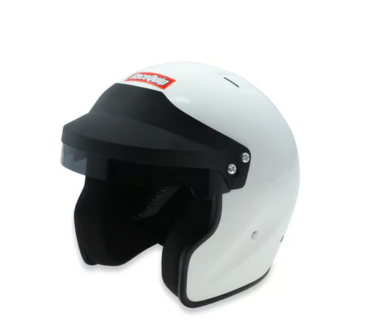 Racequip OF25 Open Face Helmet - White & Gloss Black