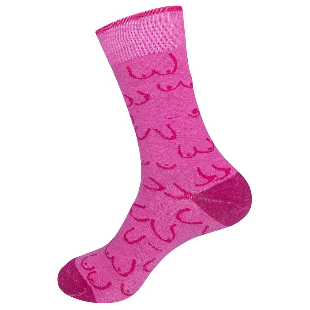 Hooray For Boobies Breast Cancer Socks | Funatic