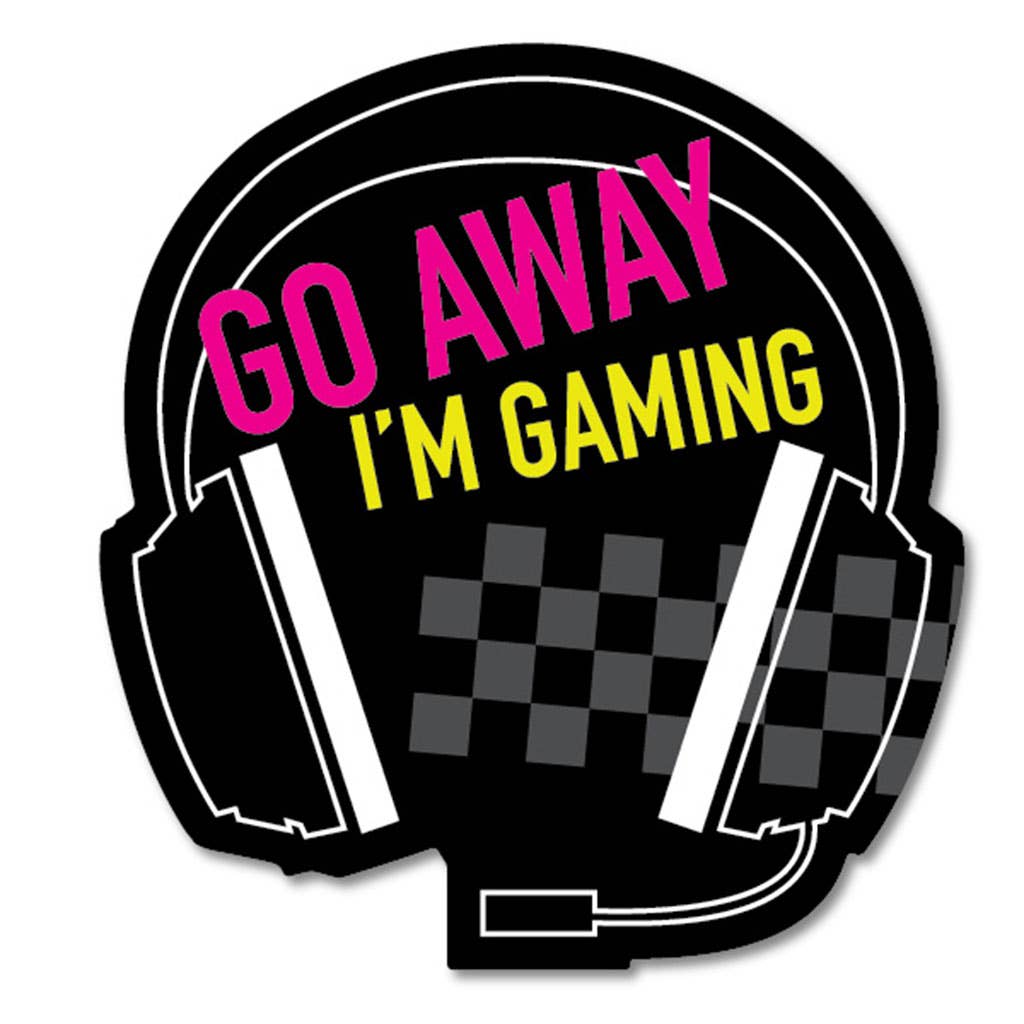 Go Away I'm Gaming Sticker - Closeout | Funatic
