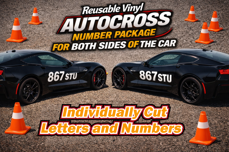 Reusable Vinyl Single Color Individual Car Number Package