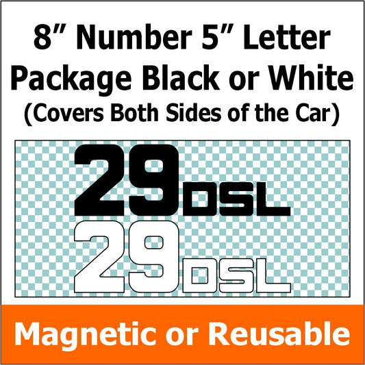 Novice Open Face Helmet + Numbers Bundle