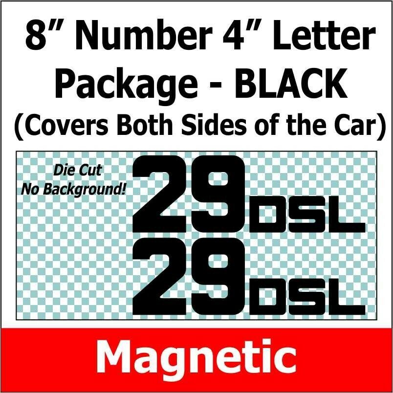 Solo Performance Specialties CUstom Letters for EKIMBALL Black Mag 4 inch 2xD and 2xF