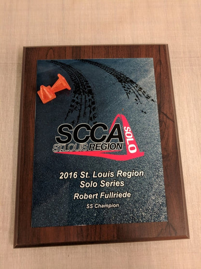 SPS 9x12 Full Color Printed Plaque with 3d Cone and Personalization