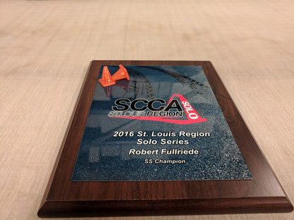 SPS 7x9 Full Color Printed Plaque with 3d Cone and Personalization