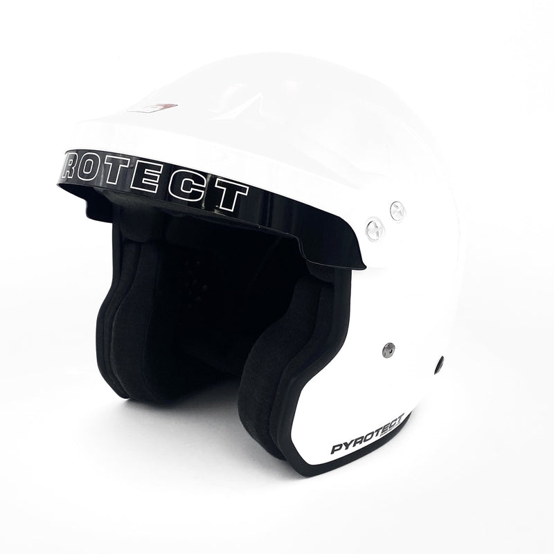 Pyrotect SA2020 Auto Racing Helmet Open Face White