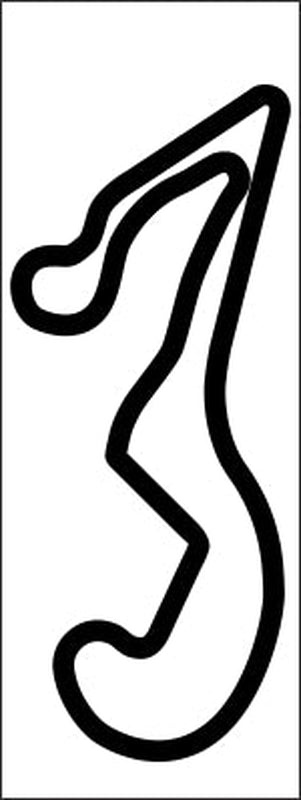 Atlanta Motorsports Park Vinyl Track Map Decal