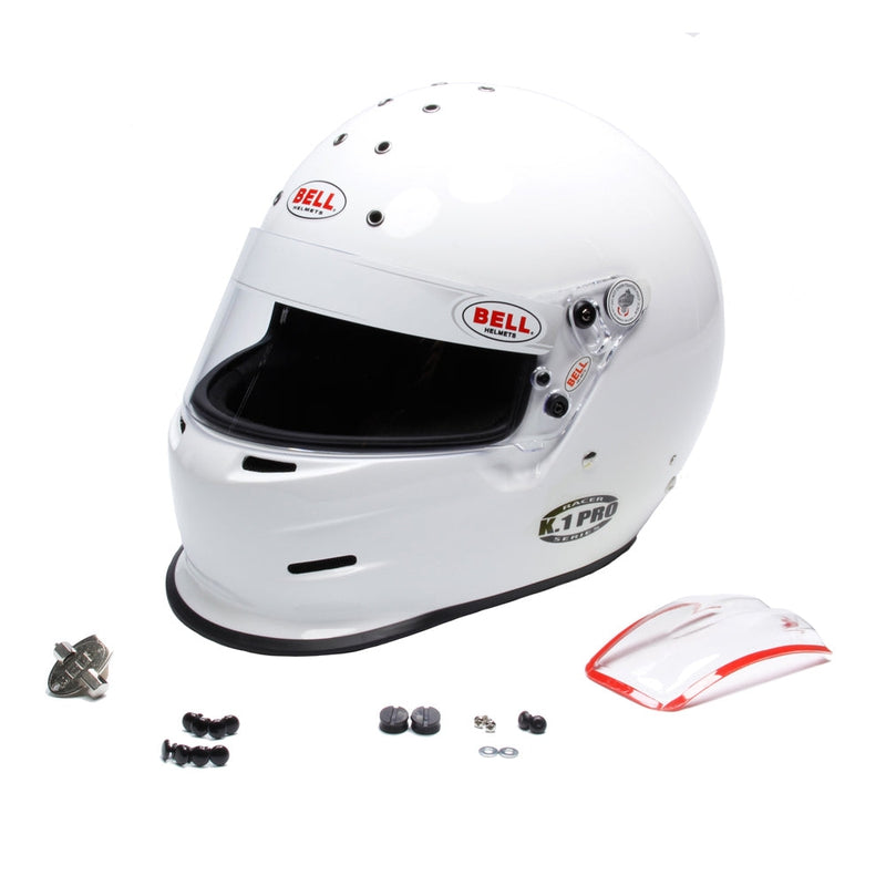Bell Racing K1 Pro SA2020 Auto Racing Helmet White
