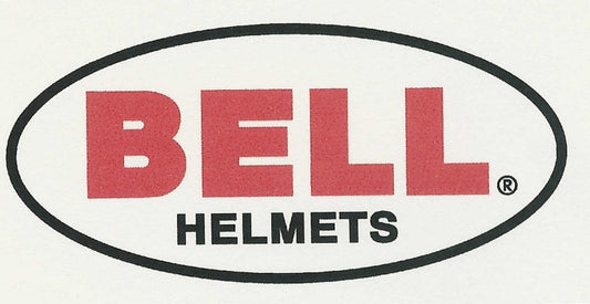 Decal, Safety Equipment Manufacturers, Bell Helmets, 4" x 2", Printed, Red & Black on White