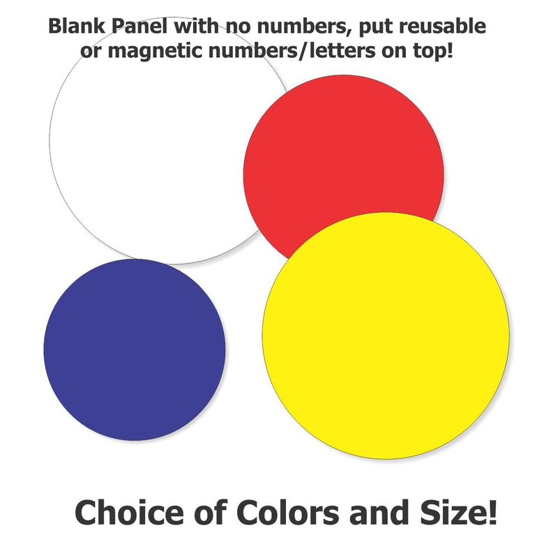 Permanent Vinyl Round Meatball Shaped Panel, No Numbers or Letters, Your choice of sizes and colors.