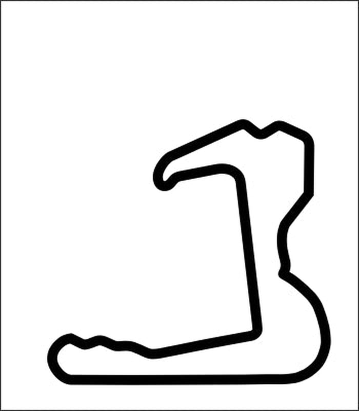 Buttonwillow Vinyl Track Map Decal