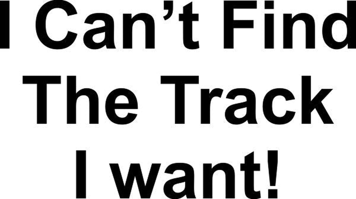 I can't find my track Vinyl Track Map Decal