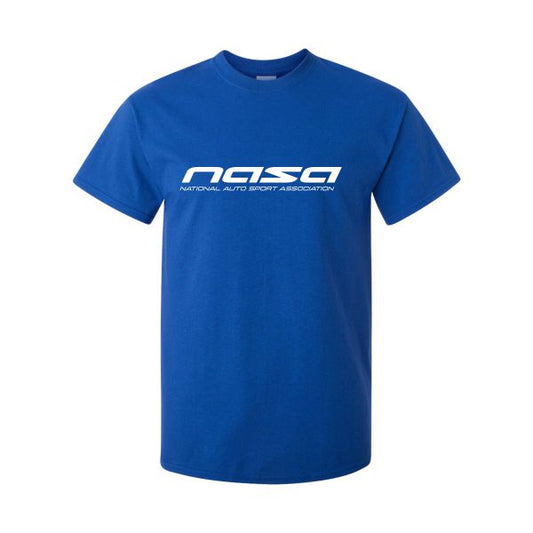 NASA Racing Logo Antique Royal 100% Cotton Short Sleeve T-Shirt