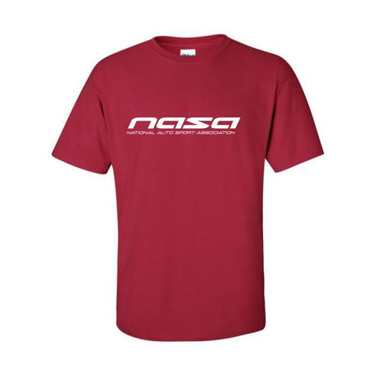 NASA Racing Logo Cardinal Red 100% Cotton Short Sleeve T-Shirt