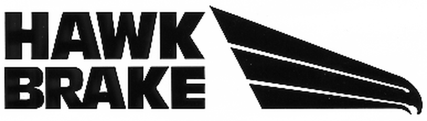 Decal, Brake Parts and Pad Manufacturers, Hawk Brake, 9" x 2 3-4", Die Cut, White or Black