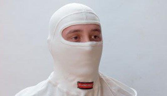 Pyrotect Single Layer Head Sock-Balaclava White