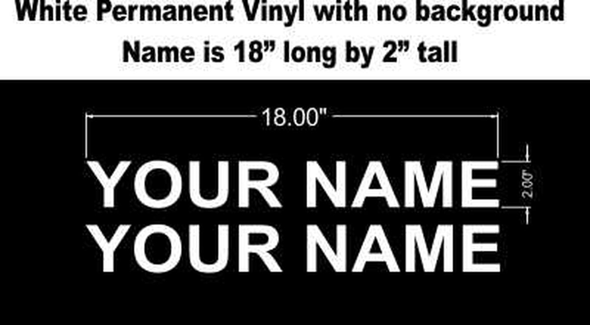 Solo Performance Specialties Vinyl Name Package