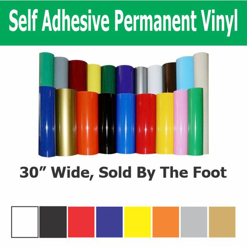 Permanent Sign Vinyl- BULK - sold by the foot, 30" wide