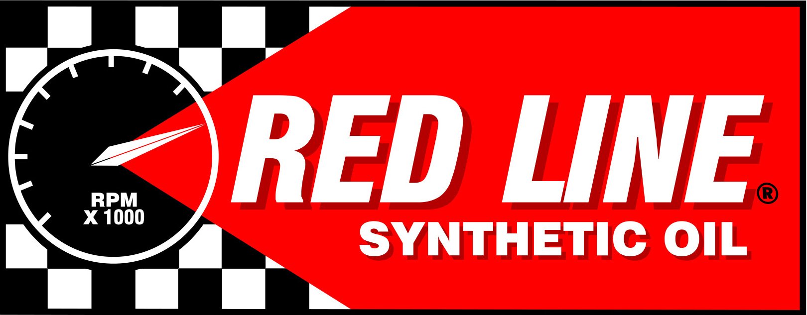 Solo Performance Specialties Red Line Oil Small, 5" x 2 1-2", Printed, Black and Red on White
