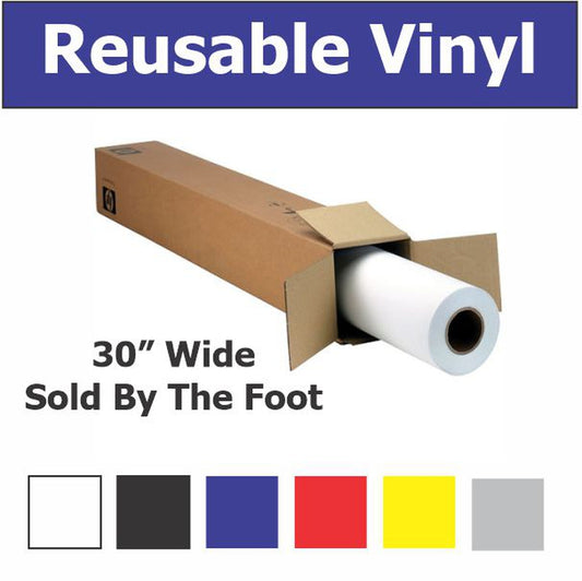 Reusable Vinyl - BULK - sold by the foot, 30" wide