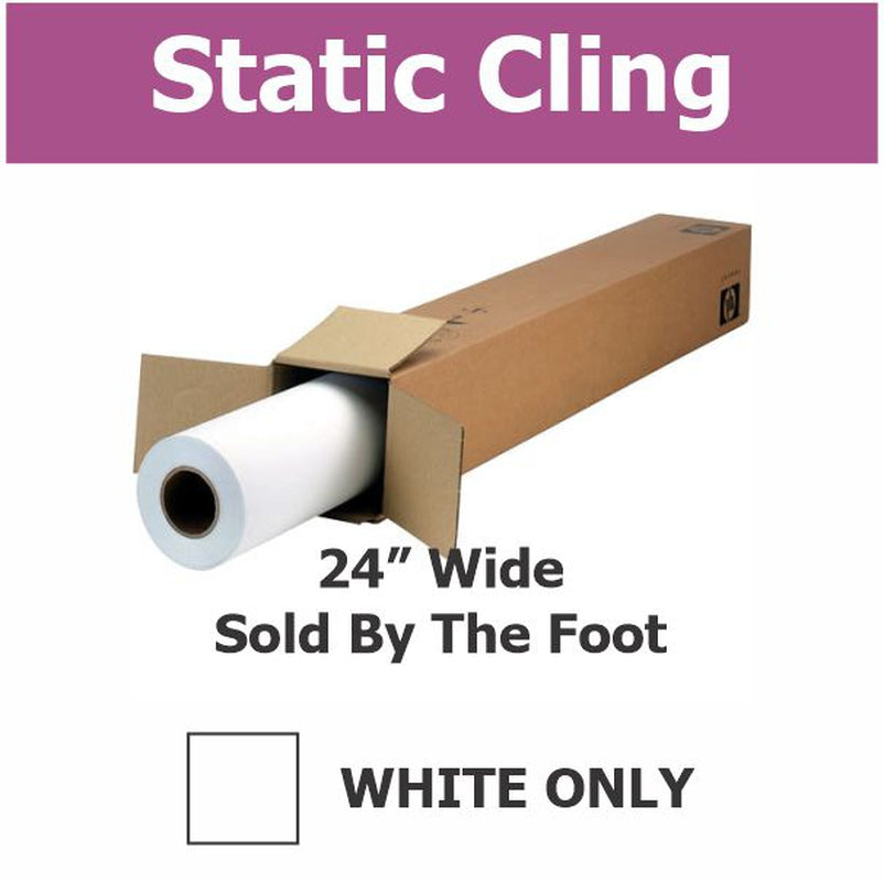 Static Cling- BULK - sold by the foot, 24" wide