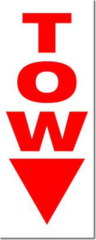 TOW Decal 4"x1.5" with White Background