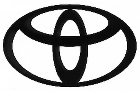 Decal, Auto Manufacturer, Toyota Logo Medium, 12 1-2" x 8", Die Cut, White, Black or Red