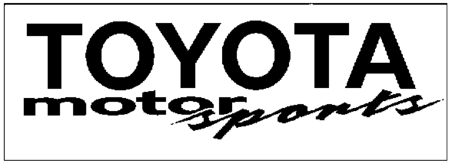 Decal, Auto Manufacturer, Toyota Motorsports, 4" x 1-4", Printed, Red and Black on White