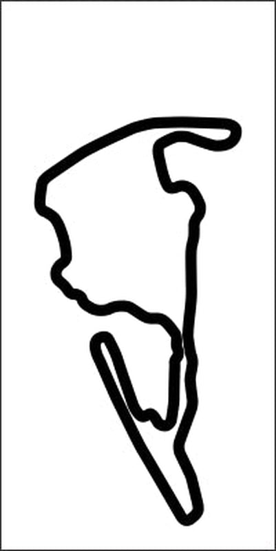 Virginia International Raceway Vinyl Track Map Decal