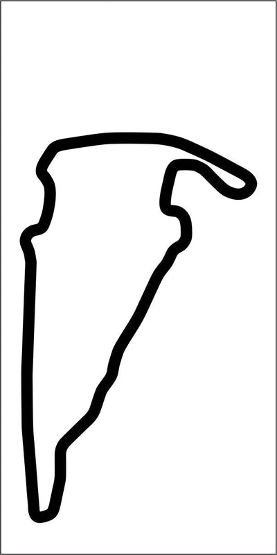 Virginia International Raceway Full Course Vinyl Track Map Decal